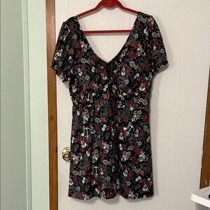 Torrid Retro Wireless Puff Sleeve Swim Dress Size 3